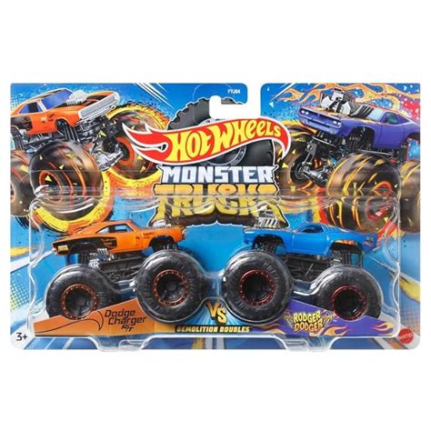 Buy Hot Wheels Dodge Charger R T Vs Rodger Dodger Demolition Doubles Monster Trucks