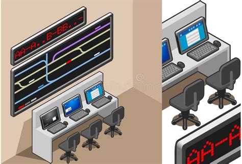 Control Center Stock Vector Illustration Of Headquarter 18007871