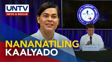 NTF ELCAC Tiniyak Na Kaalyado Pa Rin Si VP Sara Duterte Sa Kabila Ng