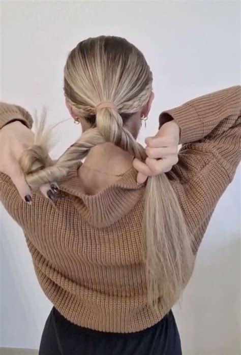 The Cutest Way To Tie All Your Hair Back With No Loose Strands Upstyle