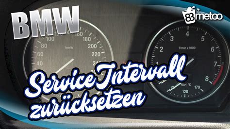 Bmw Service Intervall Zur Cksetzen Youtube