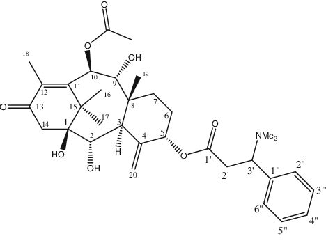 Chemical structure of taxine B | Download Scientific Diagram