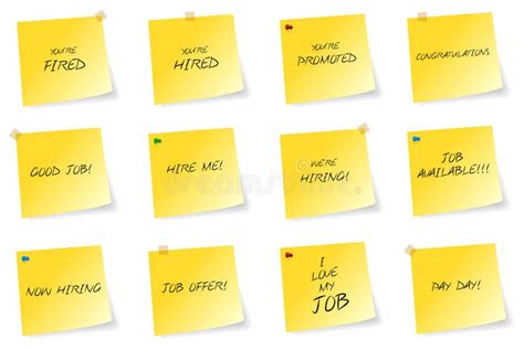 Remember Word On Yellow Sticky Notes Stock Illustration