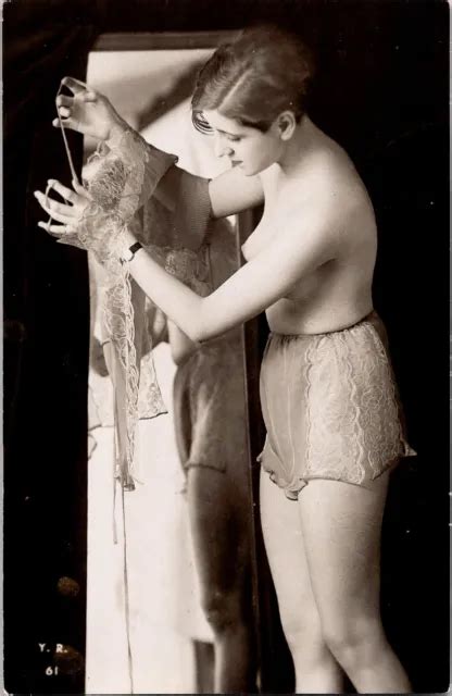 FRENCH NUDE WOMAN Yva Richard Lingerie Original Old C1925 Photo