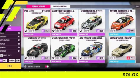 Forza Horizon 5 Welcome Pack List