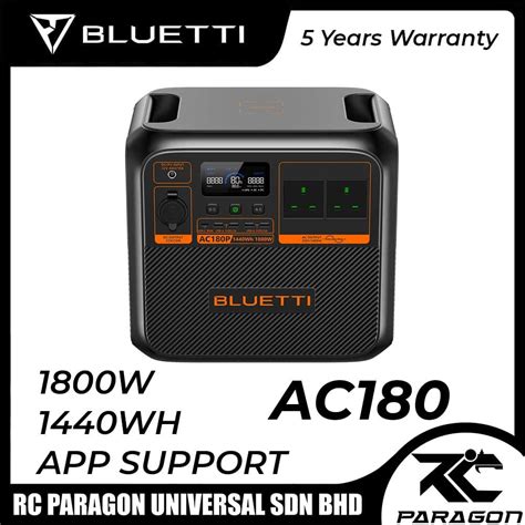 Bluetti Ac180p Portable Power Station 1440wh Lifepo4 Lfp Surge Ac Solar