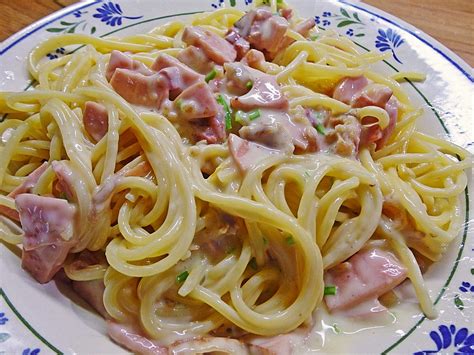 Spaghetti Mit Schinken Sahne Sauce Von Stift1 Chefkoch De