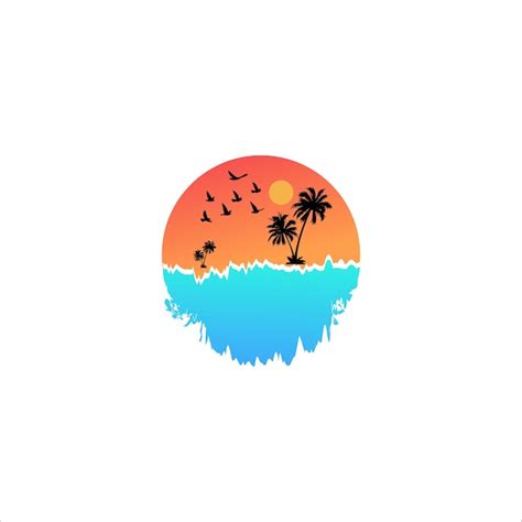 Premium Vector Beach Logo Design Vector Template