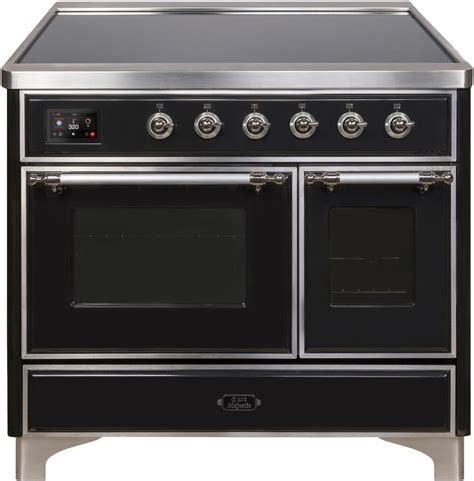 Ilve UMDI10NS3BKC 40 inch Majestic II Series Induction Range with 6 Elements; 3.82 cu. ft. Total ...