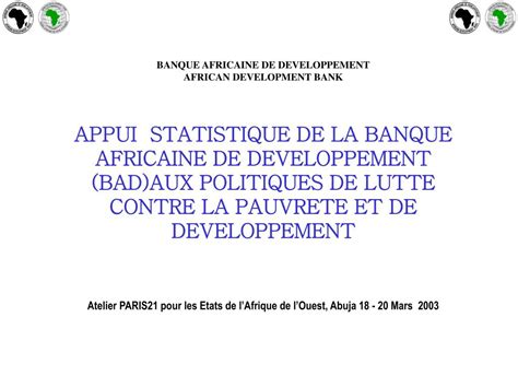 Ppt Banque Africaine De Developpement African Development Bank