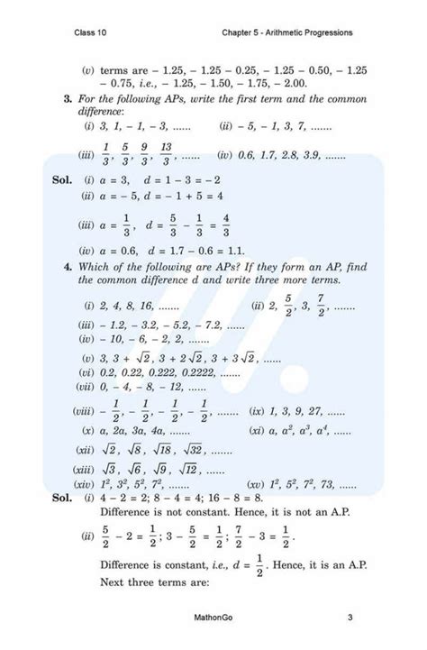 Ncert Solutions For Class 10 Maths Chapter 5 Exercise 51 Mathongo