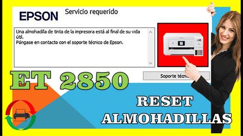 Reset EPSON ET 2850 ET 2851 ET 2856 Windows XP 7 10 11 Tapon De La