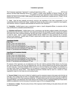 Fillable Online Ogs Ny Commission Agreement This Commission Agreement