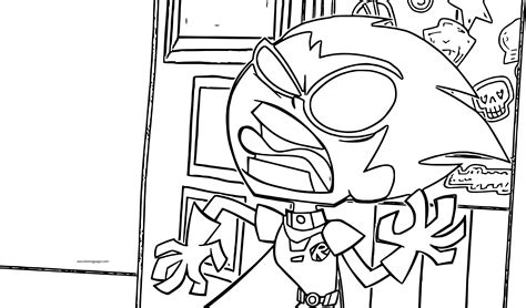 Teen Titans Go Robin Crazy Coloring Page Wecoloringpage