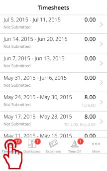 Submitting your timesheet using Replicon Mobile | Replicon