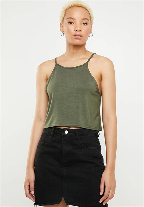 High Neck Crop Top Fatigue C Inch T Shirts Vests And Camis