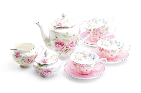 Beau Rose 11 Piece Bone China Tea Set 1 Teapot 1 Sugar Bowl Etsy