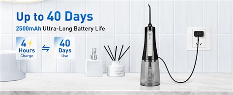 Skeufy Water Flosser For Teeth Cordless Portable Oral Irrigator With 5