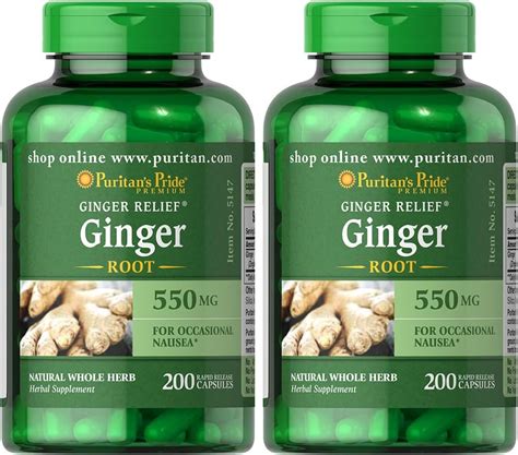 Now Supplements Ginger Root Zingiber Officinale 550 Mg Digestive Support 100