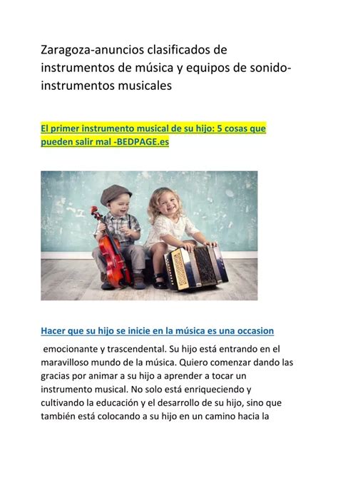 PPT Zaragoza anuncios clasificados de instrumentos de música y