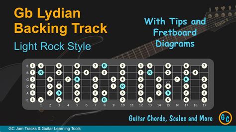 Gb Lydian Jam Backing Track For Guitar With Tips And Diagrams Youtube