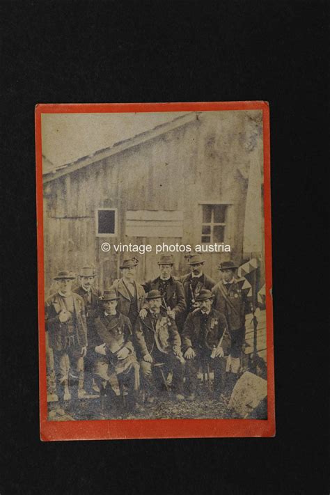 Kabinettfoto Männer vermutlich in Gosau Orden um 1890 Wiener