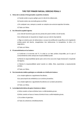 Preguntas De Penal Primer Parcial Pdf