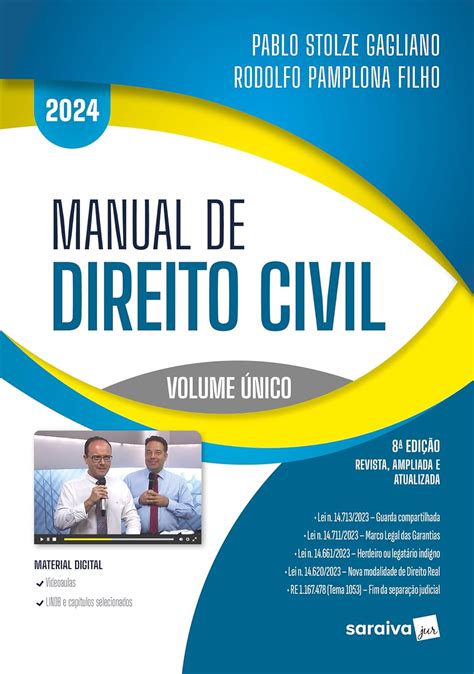 Manual de Direito Civil 8ª edição 2024 Amazon br