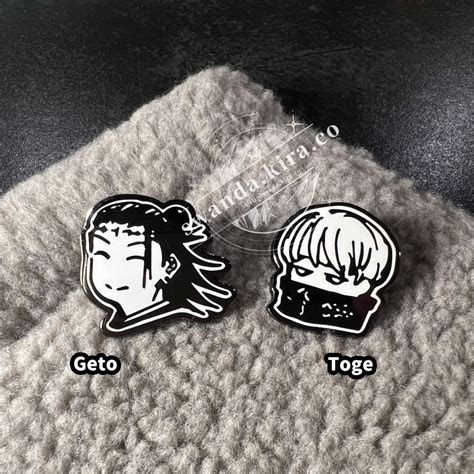 Jujutsu Anime Chibi Head Hard Enamel Pin Etsy