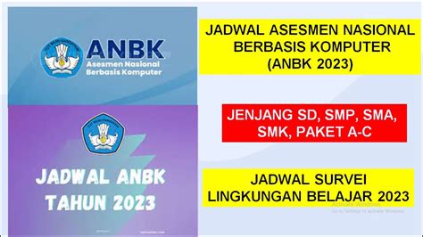 Ini Jadwal Asesmen Nasional Berbasis Komputer Anbk Jenjang Sd