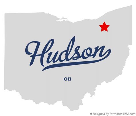 Map of Hudson, OH, Ohio