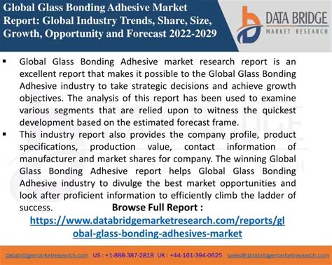 PPT Glass Bonding Adhesive Market Chemical Material PowerPoint