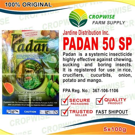 Padan 50 SP Insecticide 5x100grams Shopee Philippines