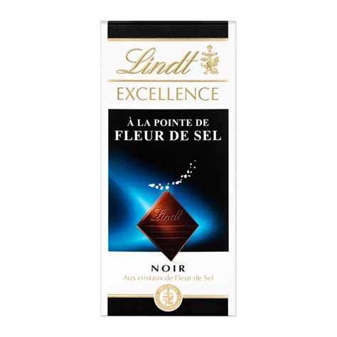 Tablette De Chocolat Noir Fleur De Sel Excellence Lindt La Tablette