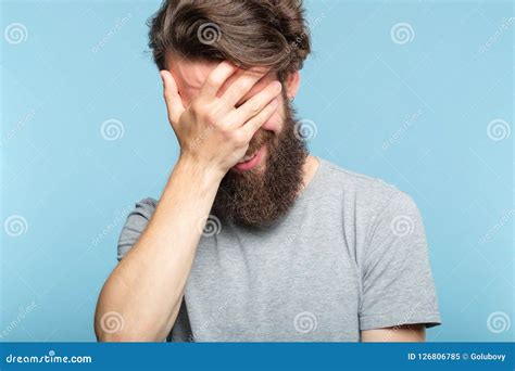 Facepalm Ashamed Embarrassed Man Covering Face Stock Image Image Of