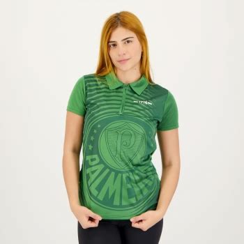 Polo Palmeiras Shield Feminina Verde FutFanatics