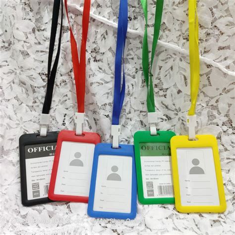 Jual Name Tag Kalung Sisi Tali Warna Warni Id Card Holder