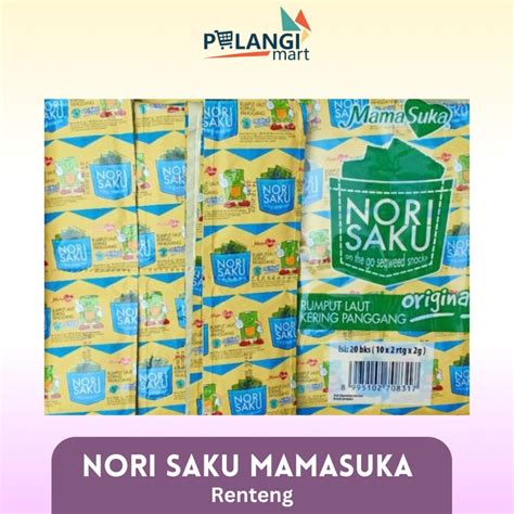 Jual Nori Saku Rumput Laut Kering Panggang Mamasuka Isi X Gr