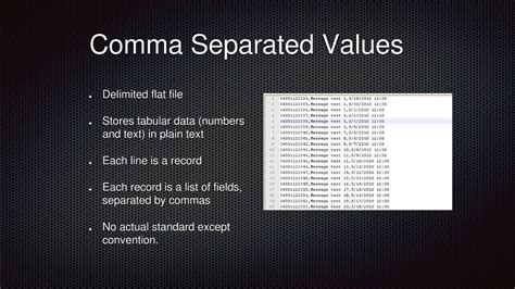 Comma Separated Values Ppt Download