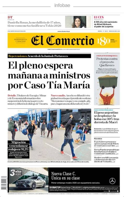 El Comercio Peru 13 De Agosto De 2019 Infobae