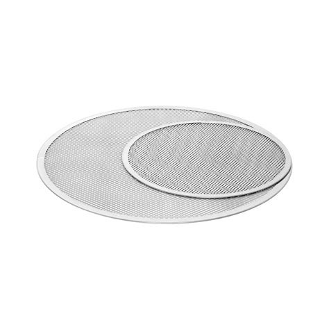 Round stainless steel mesh with stainless steel edge - Pizzamuseum