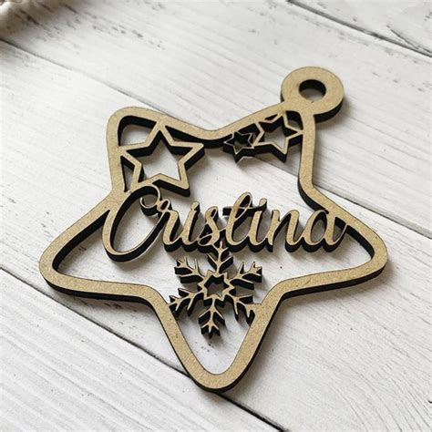 Estrella De Navidad Personalizada Adornos De Navidad Pintados