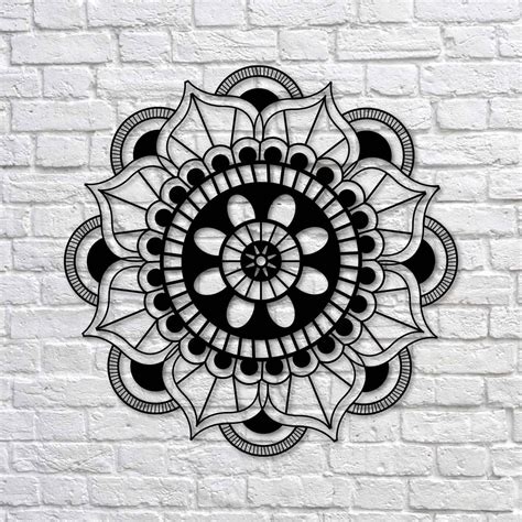 Metal Wall Art Mandala I Interior Decoration Home Decor Etsy