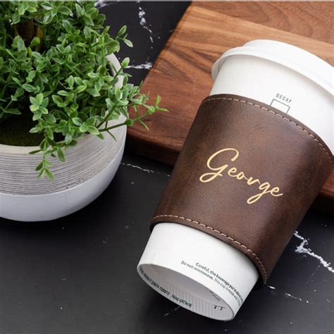 Leather Cup Sleeve Etsy