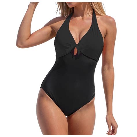 KAPRIOY Womens One Piece Tummy Control Swimsuit Crisscross Back Bathing