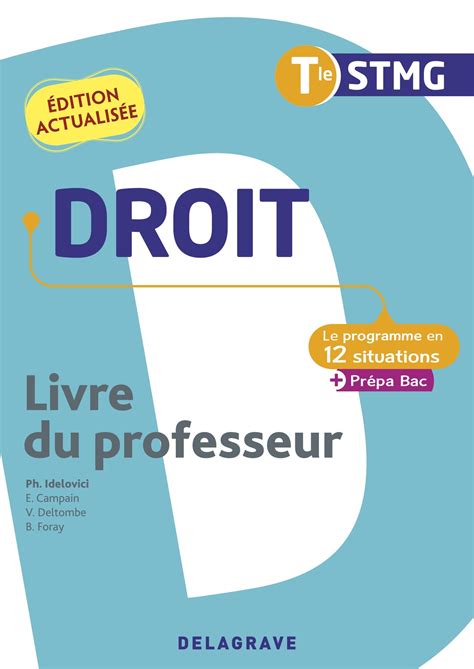 Le Programme En Situations Droit Tle Stmg Pochette Livre