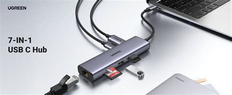 Ugreen Adaptador Multiporta Usb C Hub K Hdmi Em Ethernet De