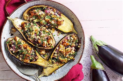 Baked Aubergines With Olives And Breadcrumbs Tesco Real Food