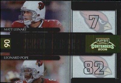 Playoff Contenders Draft Class Gold Matt Leinart Leonard Pope