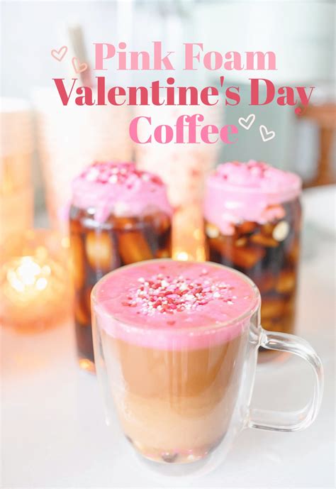 Pink Cold Cream Foam Valentine S Day Coffees Hot Or Cold Simply